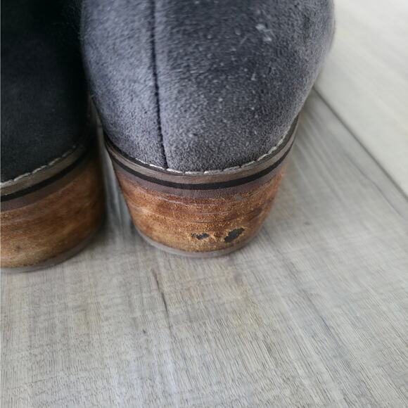 Blondo Gray Suede Round Toe Ankle Boots Shoes 10 M (B6241-635) - Picture 2 of 16